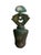 Signed Helene Fielder Raku Ceramic Pottery Vessel With Agate Lid / 1980s Art Studio Pottery / 80s Modernist Vase For Sale - Image 9 of 13