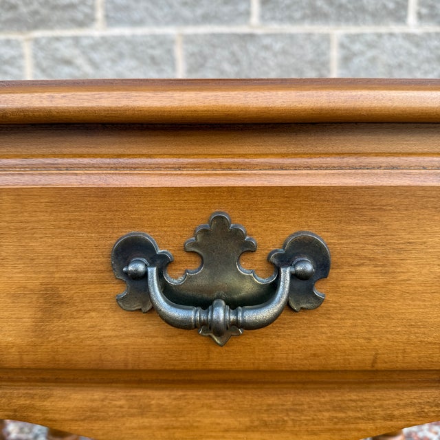 Wood Vintage Pennsylvania House Rustic Traditional Solid Maple Tiered 1 Drawer Nightstands - A Pair For Sale - Image 7 of 17