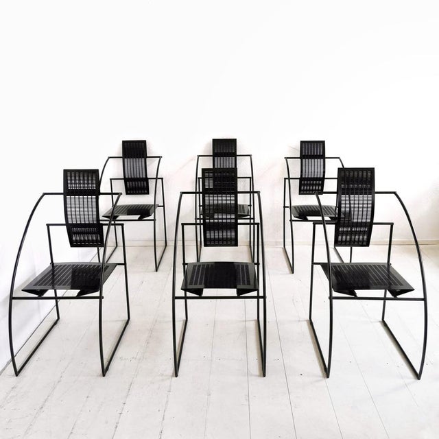 Quinta Armchairs in Metal by Mario Botta for Alias, 1985, Set of 6 For Sale - Image 18 of 18