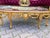 Wood 1950s French Louis XVI Gold Beech Velvet Settee For Sale - Image 7 of 13