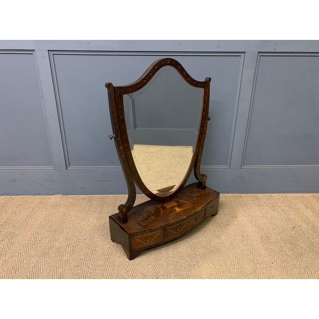 Large Scale Georgian Inlaid Toilet Mirror, 1800 For Sale - Image 13 of 13
