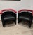 Armchairs in Black and Red Leather Chrome, 1980s, Set of 2 For Sale - Image 3 of 17