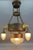 German Art Deco Metal and Frosted Glass Chandelier with Dog Heads, 1930s For Sale - Image 6 of 18