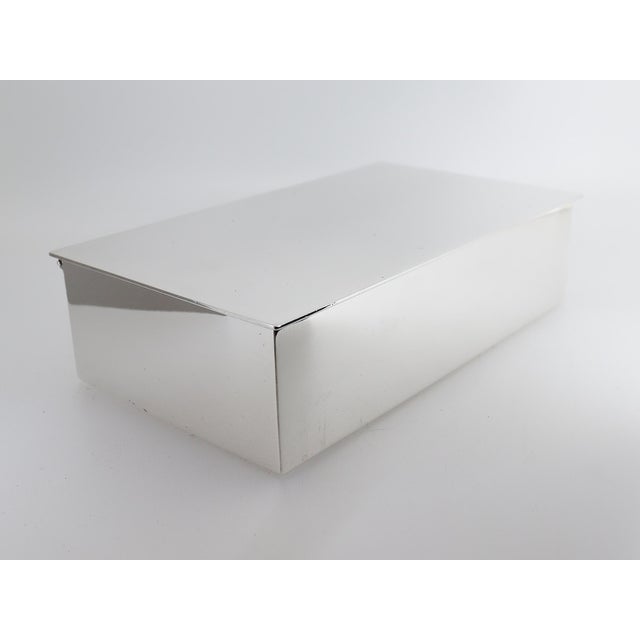 Mid-Century Tiffany & Co. Sterling Silver Wood Lined Dresser or Table Box For Sale - Image 16 of 18