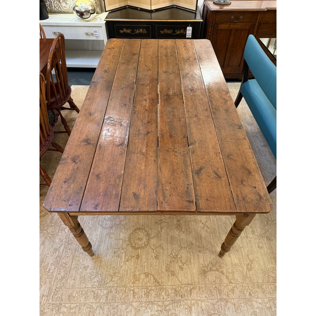 Antique Rustic French Provincial Oak Wood Dining Table For Sale - Image 16 of 16