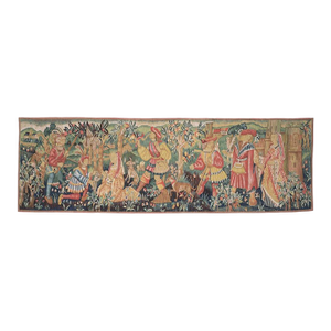 La Vie Medieval (Medieval Life) Silkscreen Tapestry - 104 X 325 Cm (3'5" X 10'8") - Requires Concealed Wooden Batten
