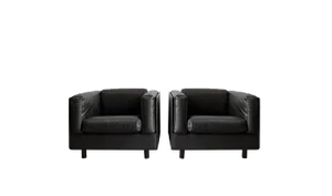 Set of Leather Armchairs from Zanotta, Italy, 1980s