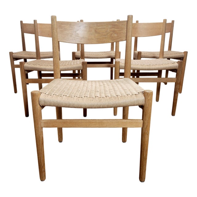 CH40 Chairs by Hans J. Wegner for Carl Hansen & Son, 1960s, Set of 6 For Sale