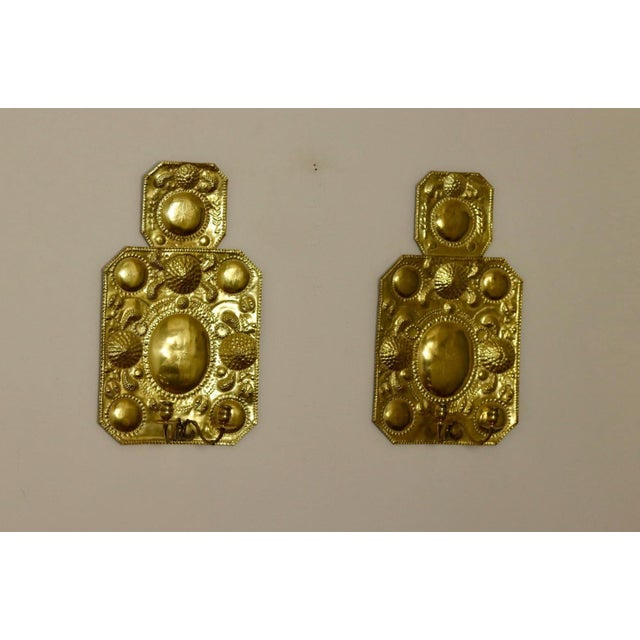 Large Swedish Brass Sconces, Set of 2 For Sale - Image 9 of 10