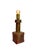 Brutalist Ceramic Table Lamp with Carved Geometric Patterns, Belgium, 1970s For Sale - Image 10 of 12
