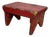 Antique Primitive Farmhouse Red Wood Milking Foot Stool For Sale
