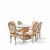 Vintage Carved Wood Oval Glass Dining Set With Six Upholstered Chairs For Sale - Image 14 of 18