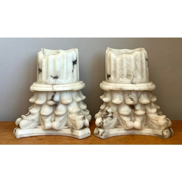 Vintage Cast Resin Column Light Sconce - A Pair For Sale - Image 12 of 12