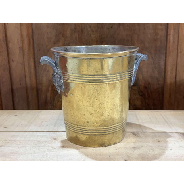 1930s brass champagne bucket by R.SAUVIGNIER - H=19cm D=20cm