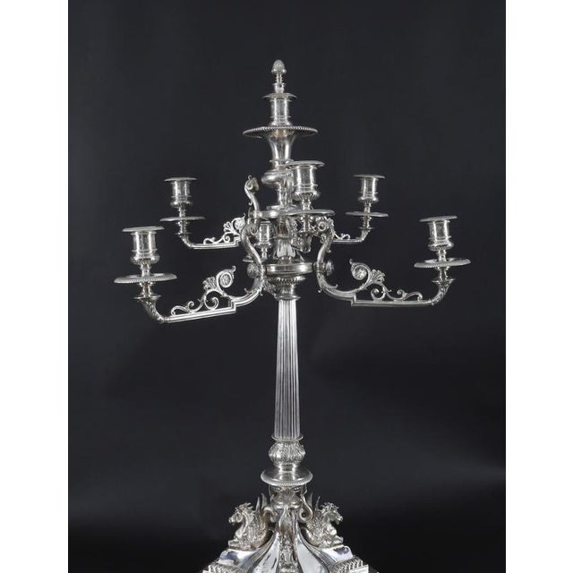 Antique Victorian Centrepiece Candelabra attributed to Elkington, 19th Century For Sale - Image 6 of 18