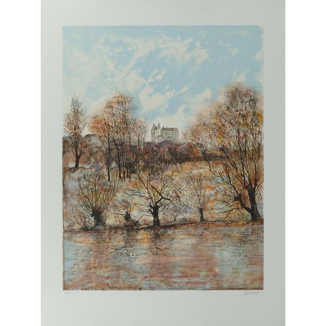 Antonio Rivera, Château de Saumur, Lithograph For Sale - Image 7 of 7