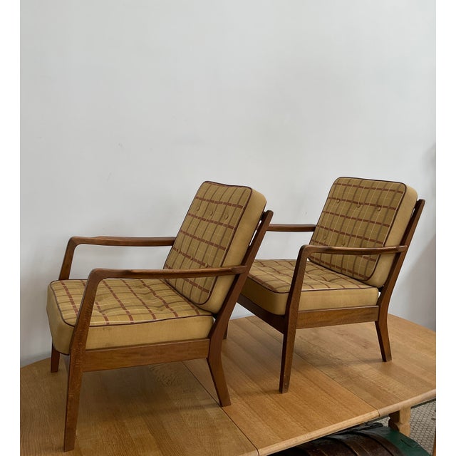 Ole Wanscher Pair of Mid-Century Modern Ole Wanscher Danish Armchairs For Sale - Image 4 of 18
