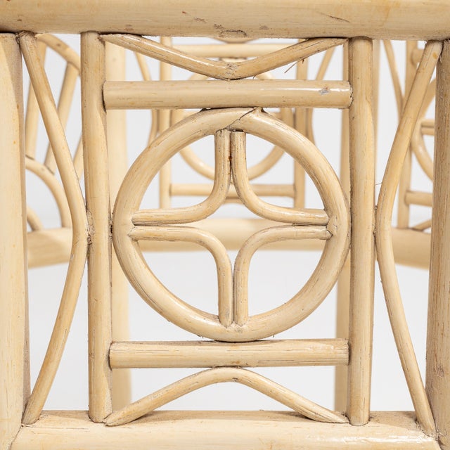 Wood Chinoiserie Side Table with Glass Top, Antique, France, Circa 1970 For Sale - Image 7 of 12