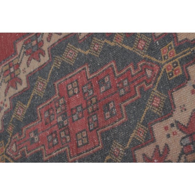 Textile Vintage Faded Red Turkish Oushak Rug For Sale - Image 7 of 13