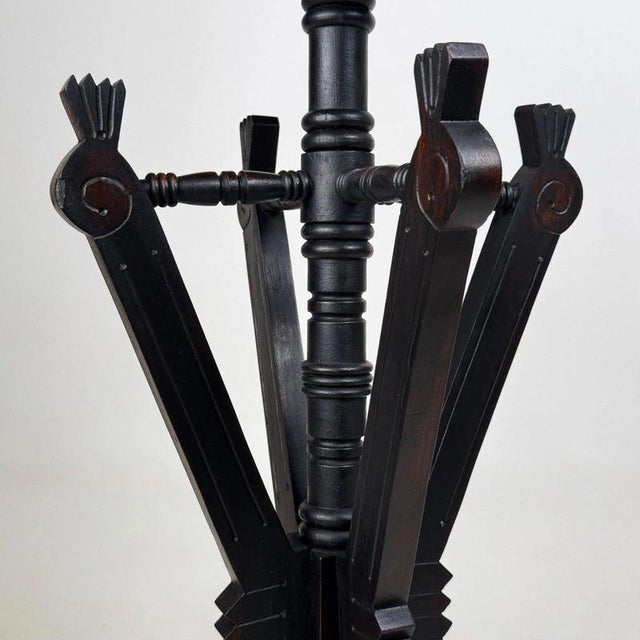 Antique English Ebonised Side Table, 1920 For Sale - Image 10 of 12