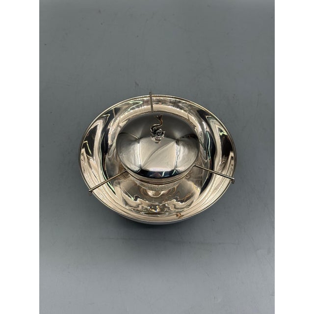 Not Yet Made - Made To Order Swan Crown Caviar Server — Ottoman Silver Plated, Handcrafted, Grand Bazaar Istanbul For Sale - Image 5 of 5