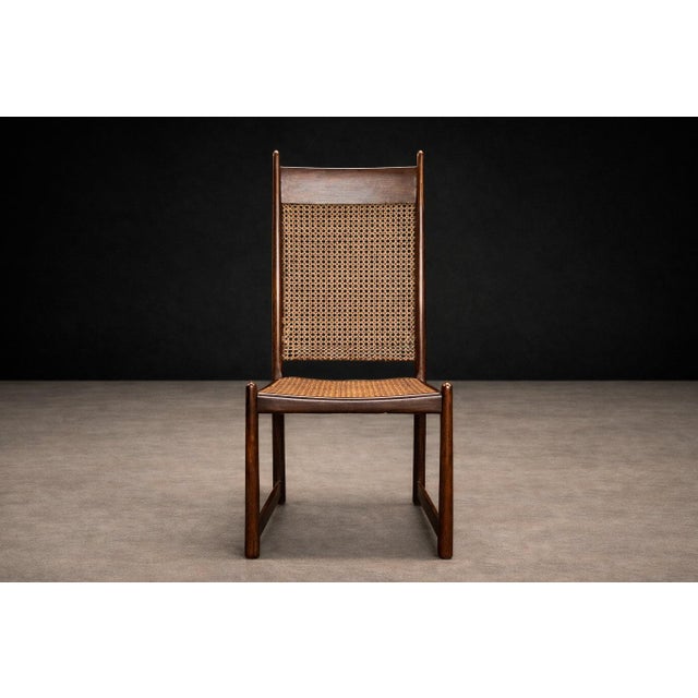 Mid-Century Modern Set of 12 Brazilian Modern Dining Chairs in Rosewood & Caning by Fatima, 1960s Lot 606A For Sale - Image 3 of 16