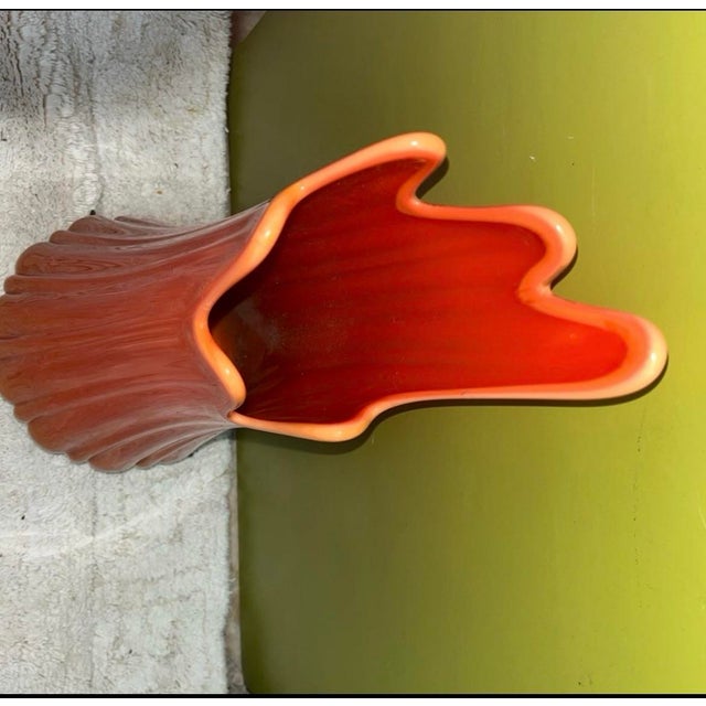 Tangerine 1960s Le Smith Bittersweet Swung Vase For Sale - Image 8 of 12