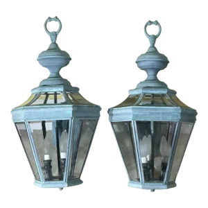 Pair of Vintage Solid Brass Wall Hanging