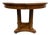 Vintage Neoclassical Regency Revival Walnut Pedestal Dining Table For Sale