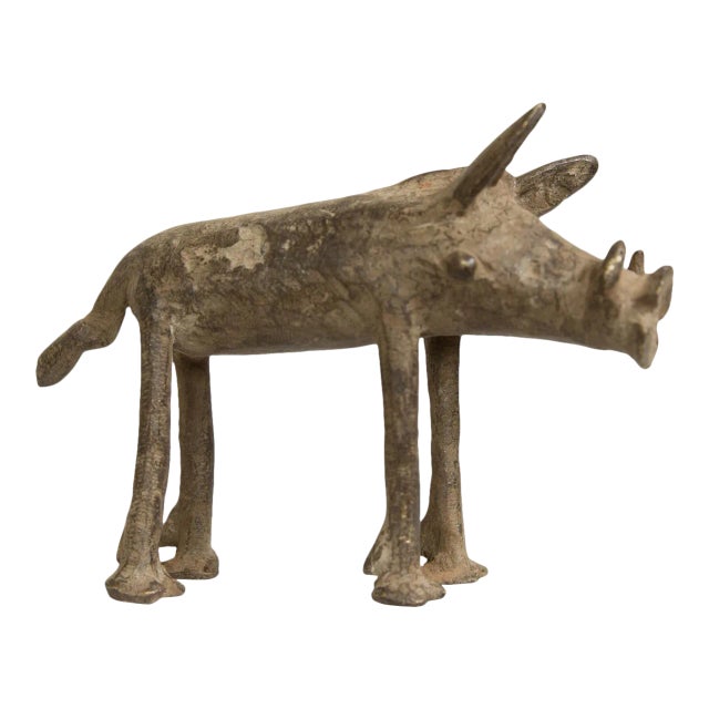 Vintage African Bronze Warthog For Sale