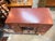 Early 20th Century Mid-Century Western Campaign Leather-Clad Horseshoe Desk For Sale - Image 5 of 9