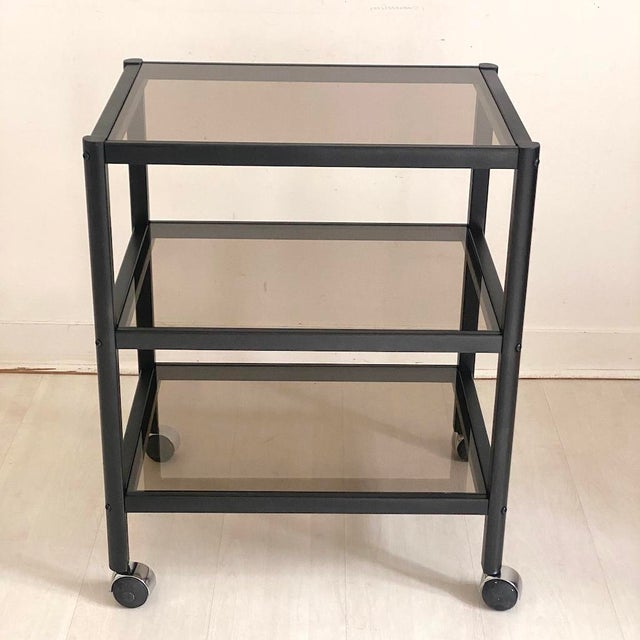 Vintage Serving Cart in Metal, 1970s For Sale - Image 3 of 10