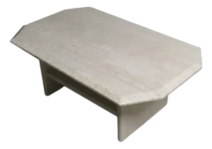 Mid-Century Italian Coffee Table in Travertine, 1970s