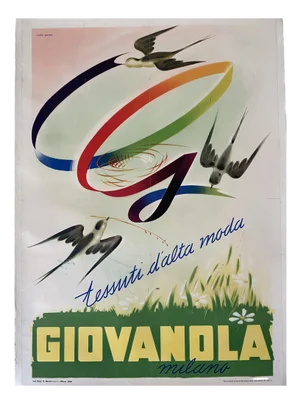 Italian Giovanola Milano Advertising Poster, 1960s
