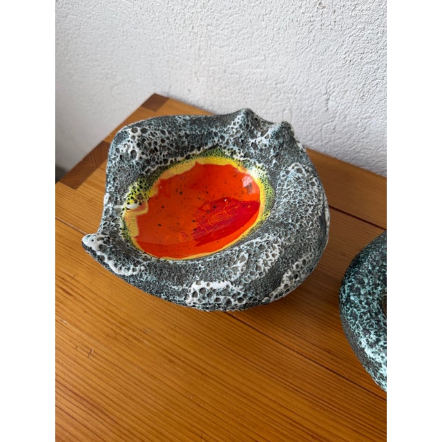 Vintage Fat Lava Ashtrays from Vallauris, 1960s, Set of 2 For Sale - Image 10 of 18