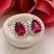 Natural Pink Tourmaline Diamond Stud Earrings 14k W Gold 2.02 TCW Certified For Sale - Image 15 of 18