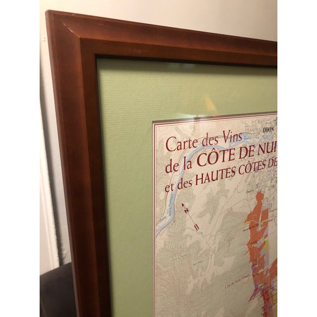 Custom Framed French Burgundy Côte De Nuits Wine Map With Conservation Glass For Sale In New York - Image 6 of 9