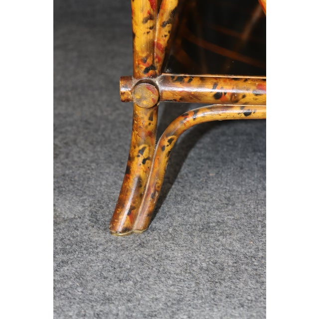 Maitland Smith Faux Bamboo and Brass Mounted Desk For Sale - Image 14 of 14
