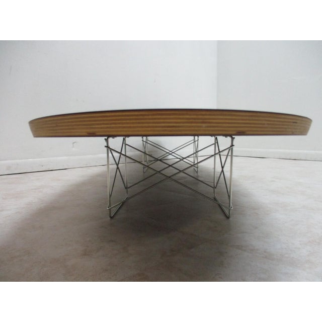 Vintage Eames Herman Miller Wire Base Elliptical Surfboard Coffee Table For Sale - Image 11 of 12