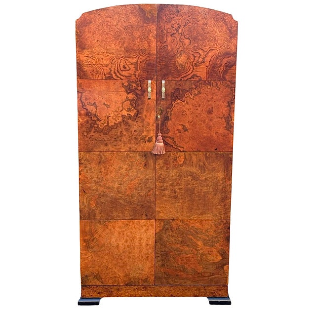 Art Deco Wardrobe in Burr Walnut Veneer, 1920s For Sale - Image 13 of 13