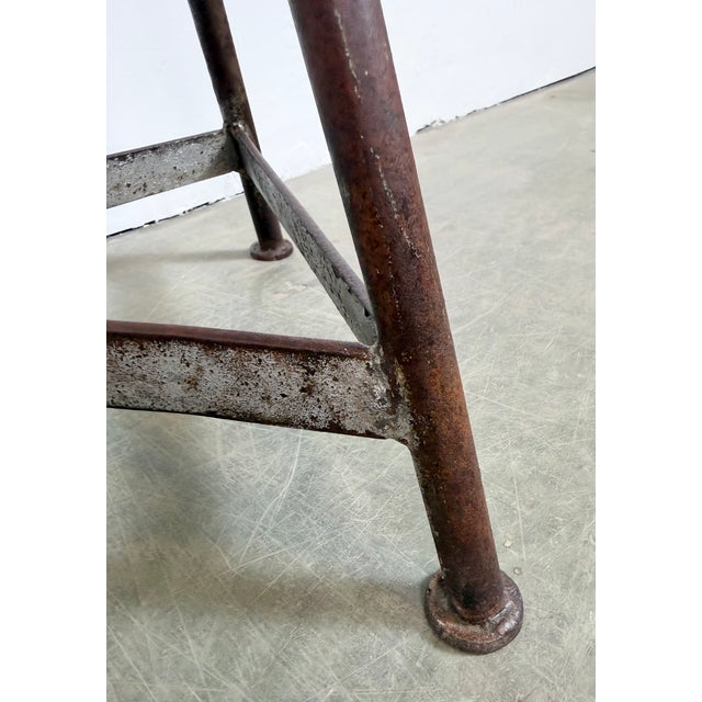 Industrial Grey Workshop Stool, 1960s For Sale - Image 6 of 18