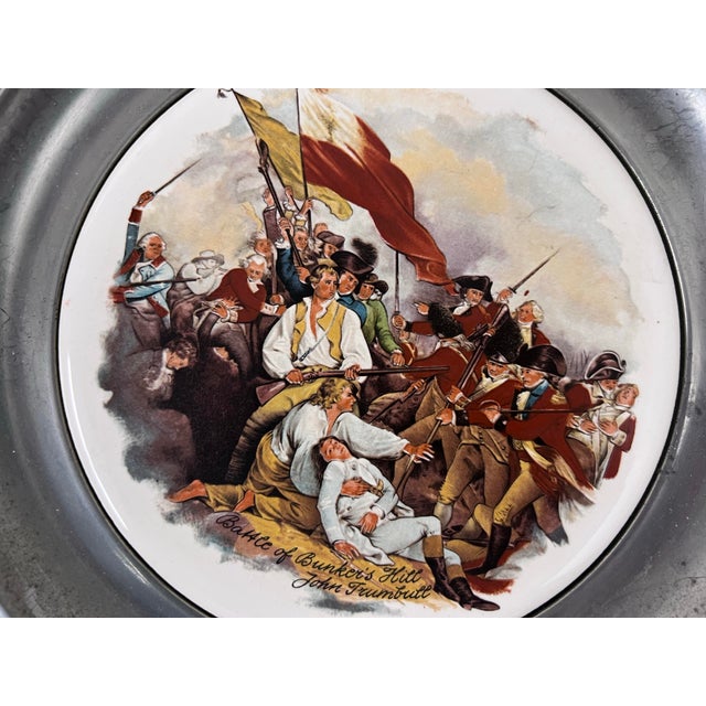 Metal 200 Year Anniversary the Great American Revolution Pewter Plates, Set of Six For Sale - Image 7 of 12
