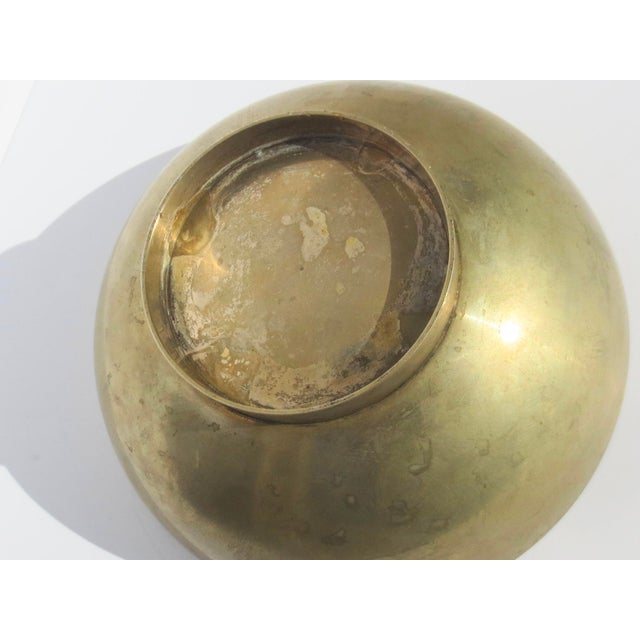 Metal Vintage Brass CenterBowl Circa 80s' For Sale - Image 7 of 7