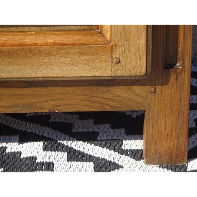 Light Yellow Small Oak One-Door Jam Buffet, 1970s For Sale - Image 8 of 18