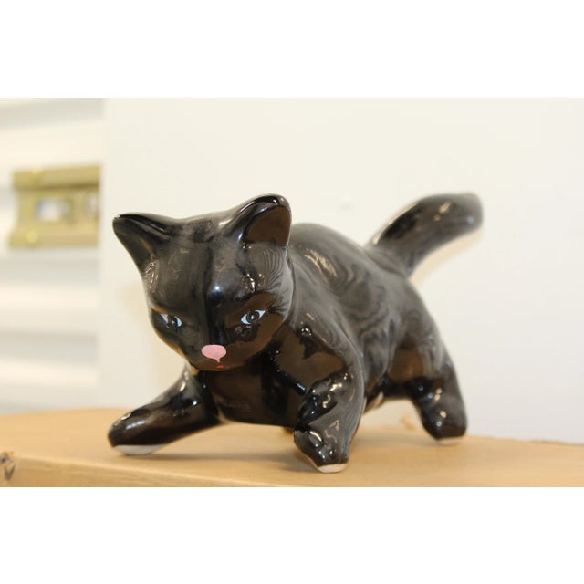 Black Cat Figurine from Vallauris France, 1970s For Sale - Image 18 of 18