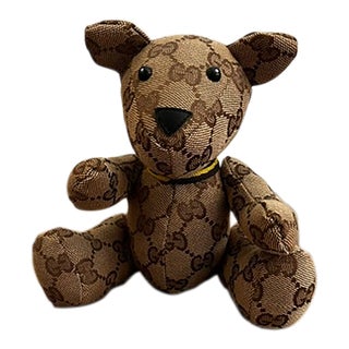 Gucci Style Gg Monogram Canvas Teddy Bear For Sale