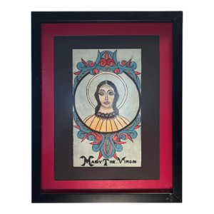 Vintage Framed Religious Outsider Art by Stephen J,M Palmer