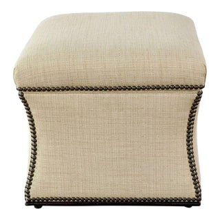 Ralph Lauren Home Florence Upholstered Storage Ottoman For Sale