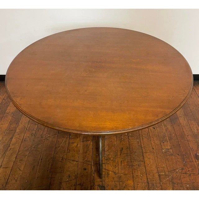 Grange European French Grange Country Farmhouse Style Iron Scrolled & Cherry Wood Dining Table For Sale - Image 4 of 5