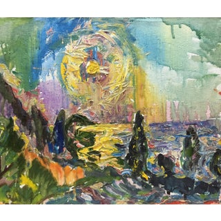 Abstract Oil Painting "Sunrise" by Lebedeva Valentina Nikolaevna For Sale